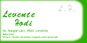 levente hodi business card