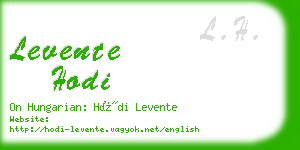 levente hodi business card